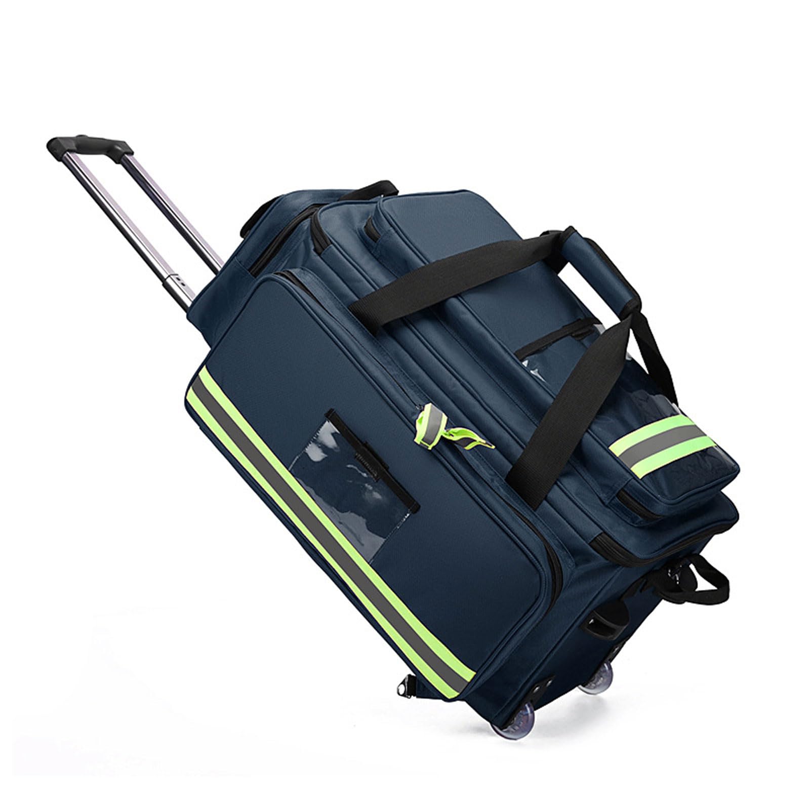 Bolsa De Primeros Auxilios De Gran Capacidad, Bolsa De Almacenamiento para Botiquines De Emergencia Médica, Botiquín Portátil con Compartimentos, Maletín Médico con Ruedas