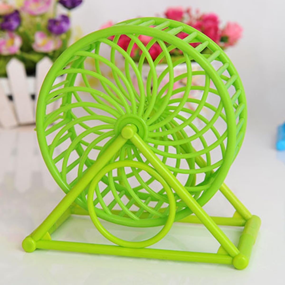 3pcs Hamster Wheel with Holder, Silent Pet Exercise Running Wheels for Small Animals, Suitable for Hamsters and Gerbils in Cage Enrichment Random Color