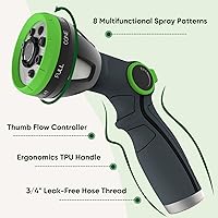 Vista 6 de Juego de boquillas de manguera de alta resistencia de 33 pulgadas con rociador de riego ajustable de 33 pulgadas, boquilla rociadora de manguera