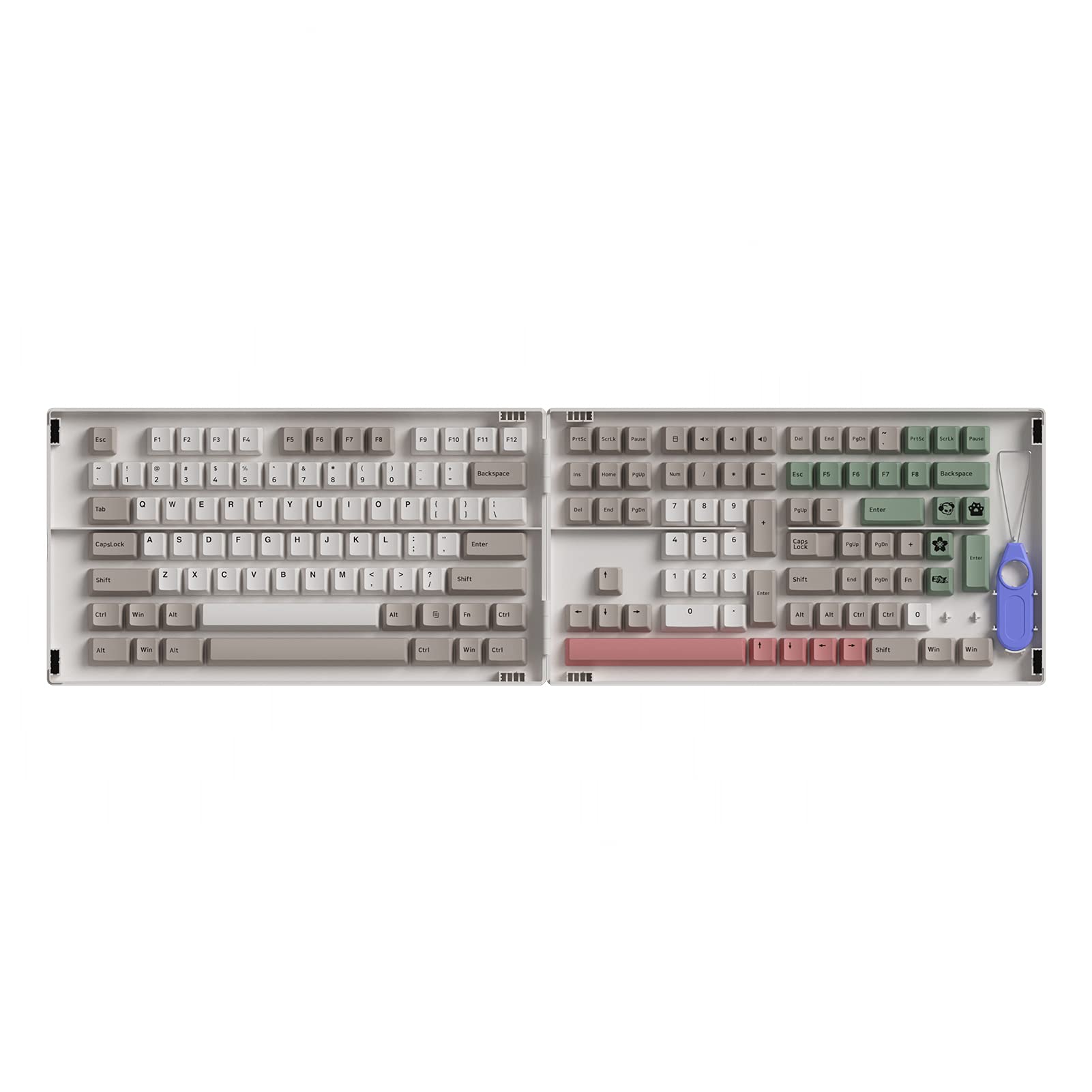 Akko 9009 Retro 177-Key Cherry Profile Double-Shot PBT Keycap Set for Mechanical Keyboards with Collection Box
