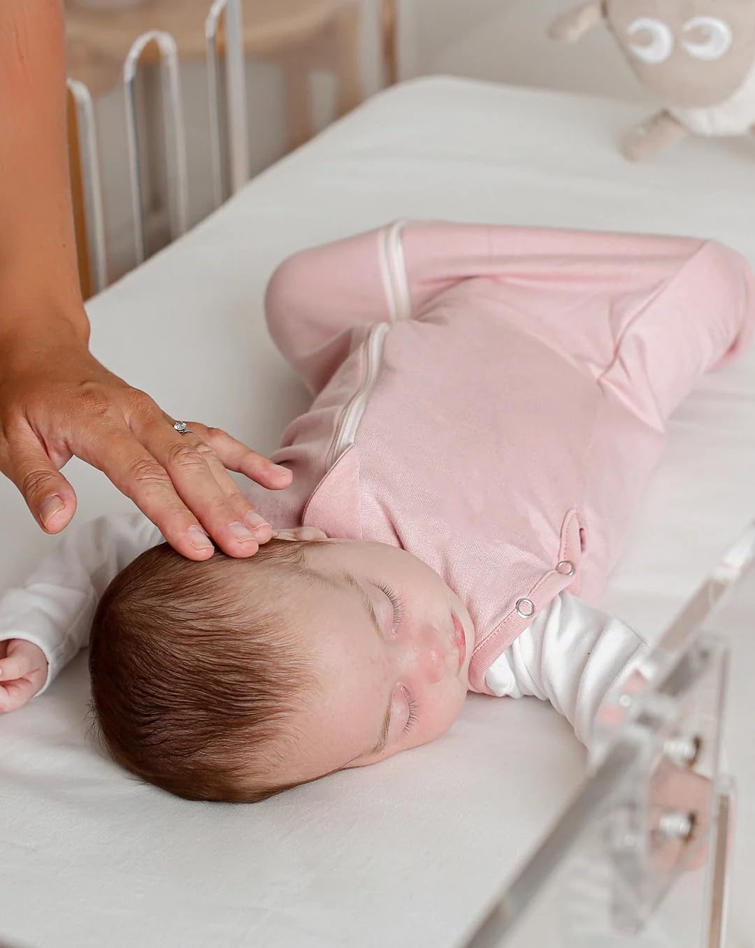 Sweet Dreamers, Baby Sleep Bag and Swaddle for Newborns, Dusky Pink, 0-3 Months - 1.0 Tog - Image 3