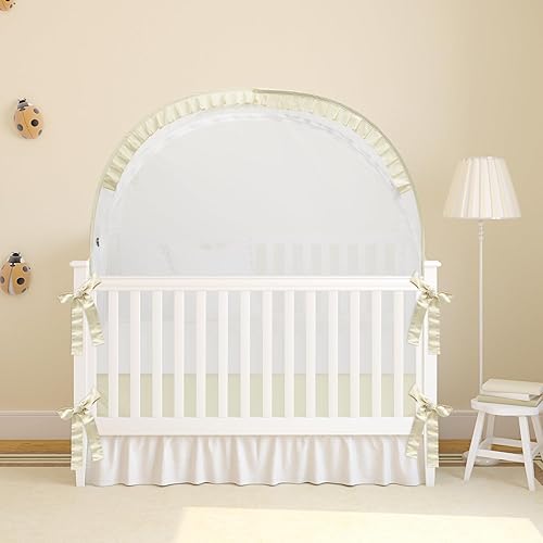 Miniatura 8 de Funda para cuna para evitar que el bebé salga, tienda de campaña para cuna con marco resistente, malla suave y red transpirable para cuna, tienda de