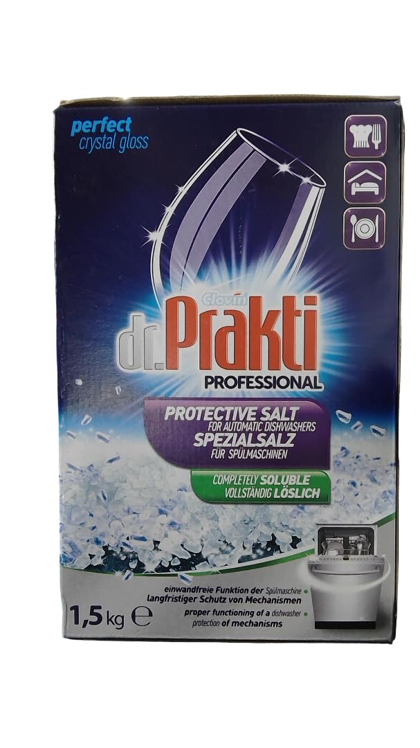 Dr.Prakti Professional - Sel pour Lave-Vaisselle Protection Anti-Calcaire Adoucisseur Efficace Protection du Lave-Vaisselle Longue Durée - 1,5 kg - 3