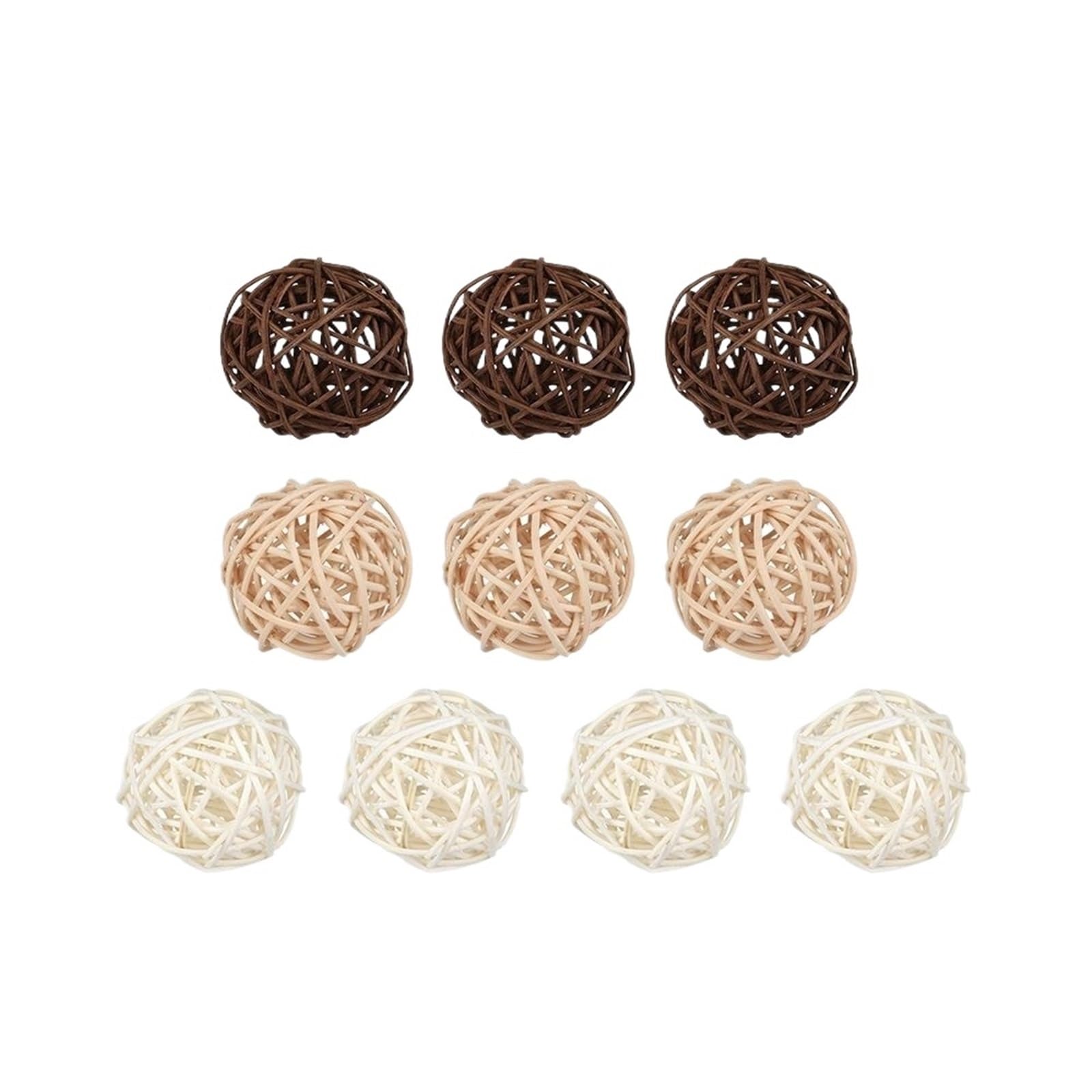 ZUXWUX 10PCS Wood Rattan Balls Holiday Home Decorations Party Supplies