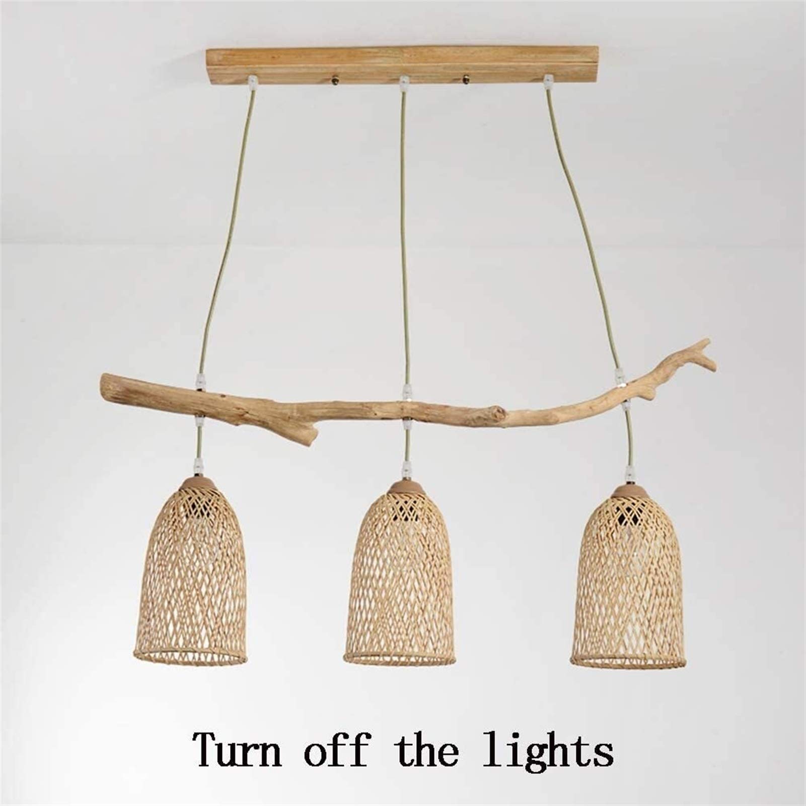 Lampadella Fatta a Mano del Sud -EST Asiatico, Nordic Creative Fai -da -Te in Terapia Fai -da -Te Lampada a Sospensione Singola Testa in Legno in Legno Sala da Pranzo Sala da Pranzo Bar Bar Cafe