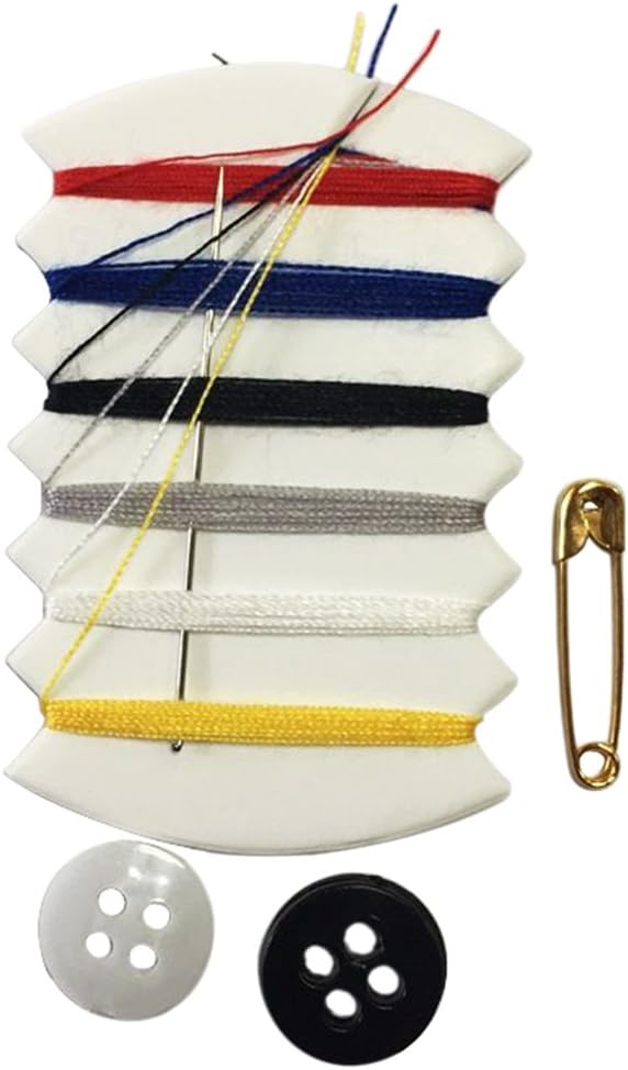 Travel Well Sewing Kit Hotel Envelope - 100 Individually Wrapped Sets - Mini Compact Portable Embroidery Repair Kit for Travel & Hospitality Amenities