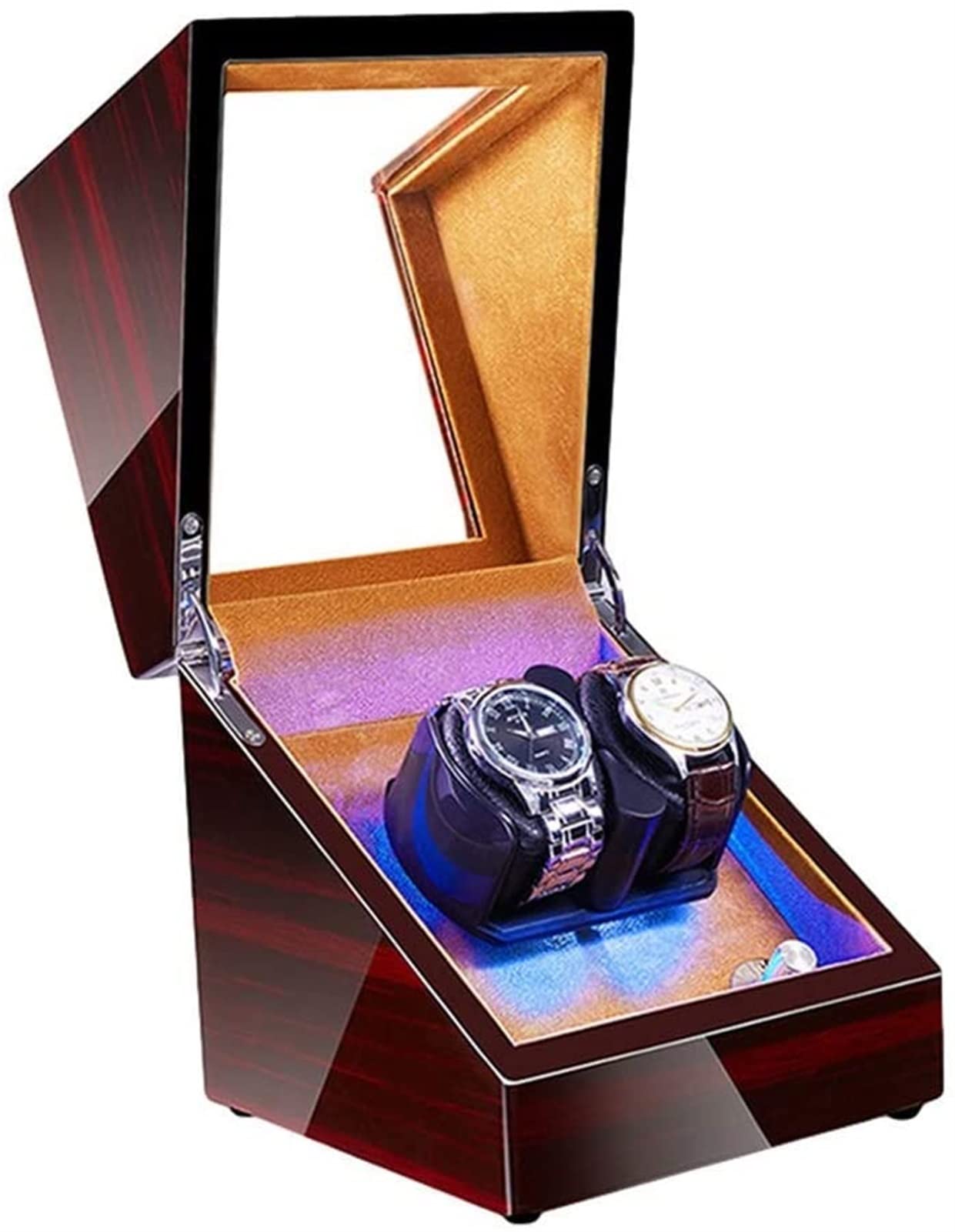 Remontoir montre automatique marron à 4 modes et moteur silencieux