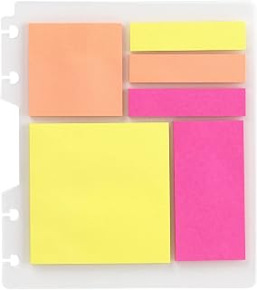 TUL® Discbound Bright Sticky Note Pads, Assorted Colors, 25 Sheets Per Pad, 1 Dashboard of 6 Assorted Pads