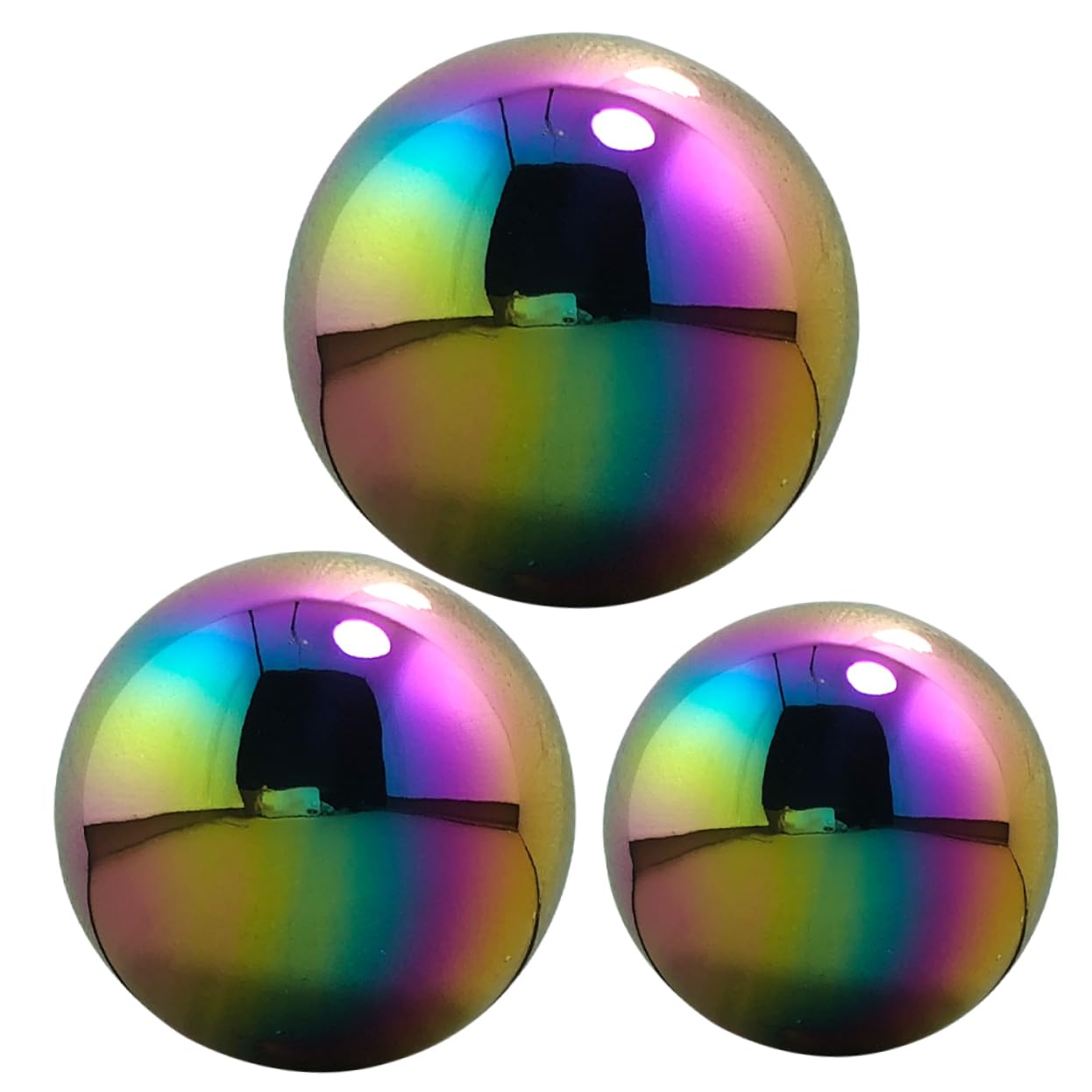 INOOMP 3pezzi Sfera Luminosa in Acciaio Inossidabile Decorazione Da Giardino Ornamento Riflettente Per Esterni Sfera Da Giardino Lucidata Aggiunge Tocco Moderno Casa e