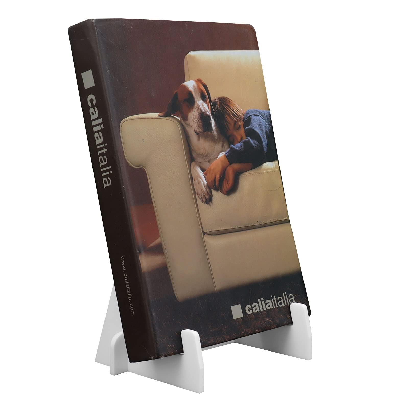 Supporto per Libri in Acrilico, Espositore per Portapiatti Display per Libri Cavalletto Hoder per la Visualizzazione di Tablet, Giornali, Riviste, Quaderni(Bianco)