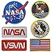 Produktbild Lightbird NASA Patches 6 Stück, bestickt zum Aufbügeln/Aufnähen auf Weltraum, US-Flagge (Bügeln/Wärmeübertragung)