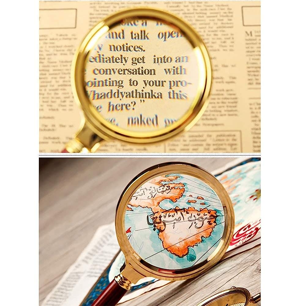 Loupe De Poche 10X pour Seniors, Lecture, Inspection De Pièces De Monnaie Et De Bijoux, Loupe Exploratrice/Métallique