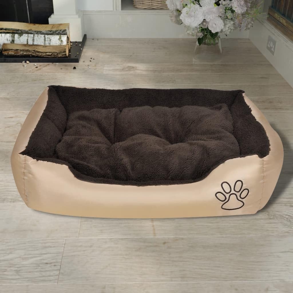 SKM Cama para Perro con cojín Acolchado Talla L,Producto para Mascotas y Animales,Productos para Mascotas,Productos para Perros,Camas para Perros,Marrón,170201