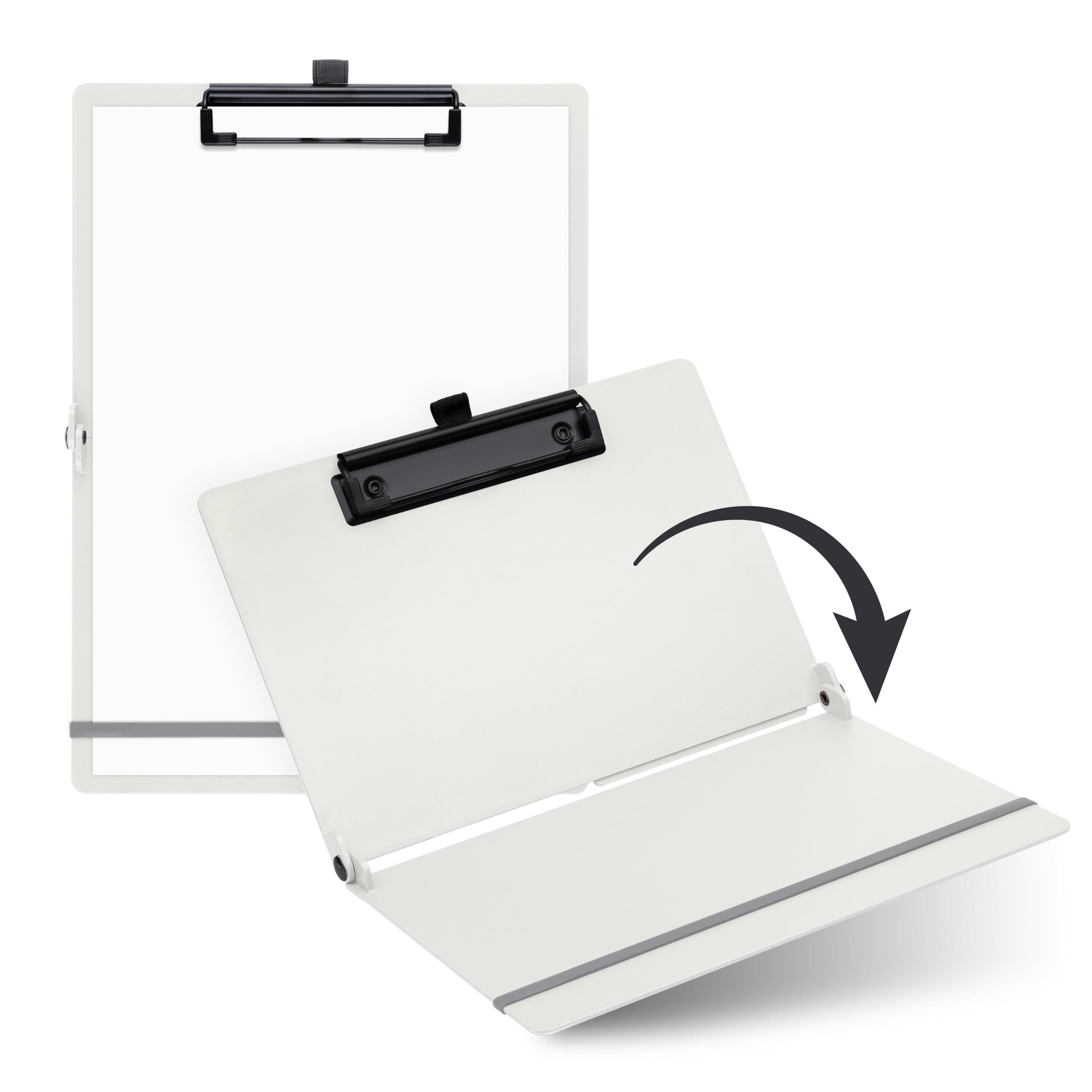 SAX Collapsible Clipboard Coconut Clipboard A4 to A5 Portrait and Landscape Format Ideal for Travel and Business Holds 30 Sheets Includes Elastic Closure Band and Pen Loop Durable & Shockproof