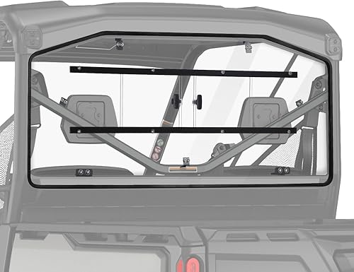 KEMIMOTO Parabrisas trasero UTV, ventana trasera con panel deslizante compatible con Can-Am Defender HD 5810MAX 2016 2017 2018 2019 2020 2021 2022