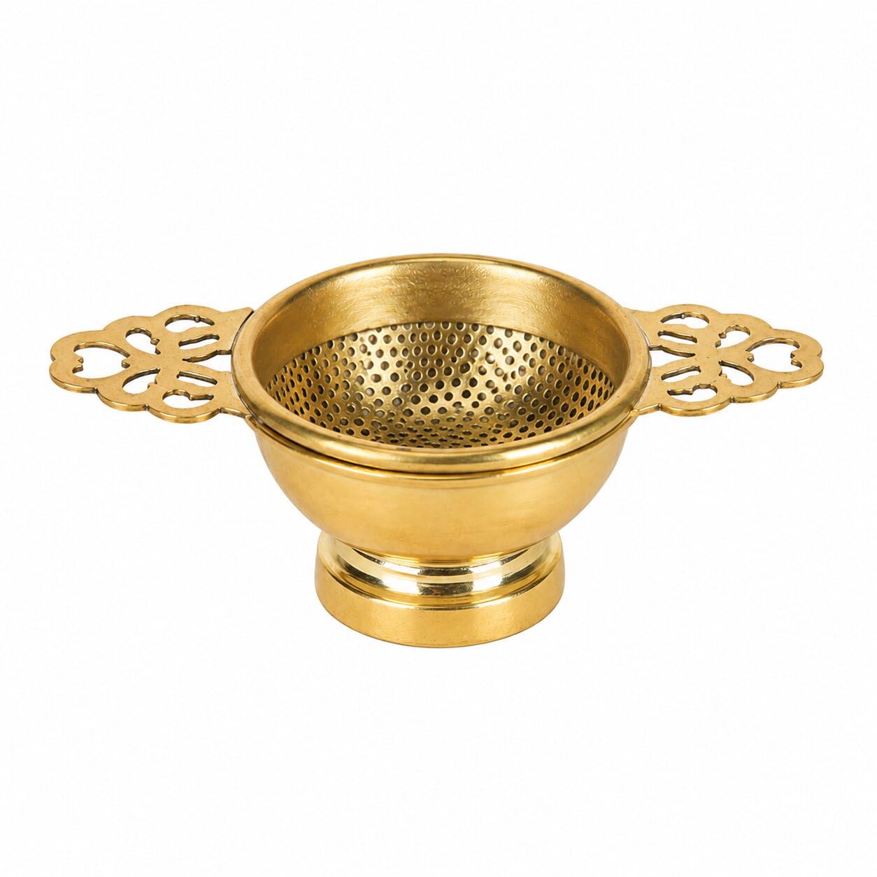 Octavius Empress Brass Tea Strainer for Tea and Coffee | Handmade Tea Infuser, Tea Strainer with Bottom Holder | Reusable Tea Filter Ideal for Loose Leaves-image-32