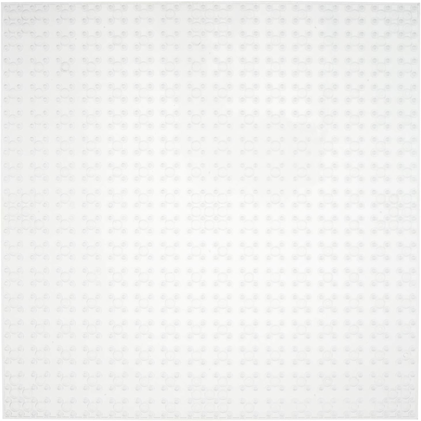 Strictly Briks Large Classic Stackable Baseplates, for Building Bricks, Bases for Tables, Mats, and More, 100% Compatible with All Major Brands, Clear, 1 Piece, 10x10 Inches