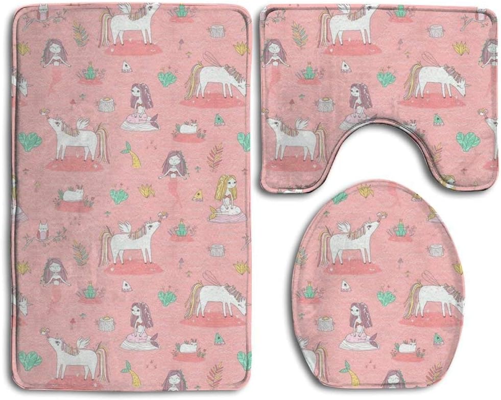 Amazon.com: Evelynmat Unicorns and Mermaids On The Pond Modern 3 Piece ...