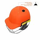 DSC Avenger PRO Premium Cricket Helmet for Men & Boys (Fixed Spring Steel Grill Back Support Strap Neck Guard |Lightweight|Size:Extra Large (Orange), XL gallery image