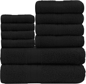 GC GAVENO CAVAILIA Soft 100% Cotton 10 Piece Towel Bale Set, Aqua
