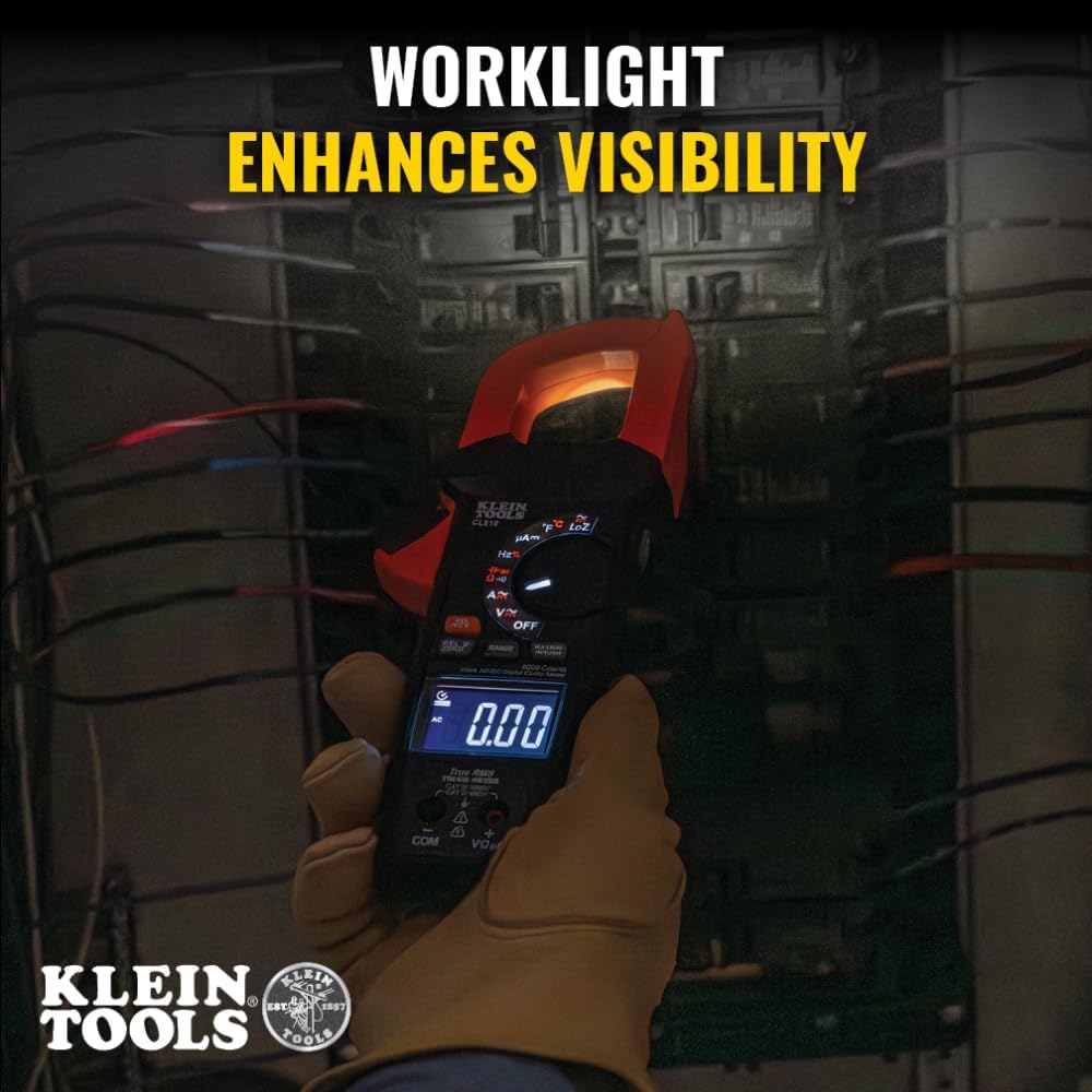 Clamp Meter with Worklight for Better Visibility