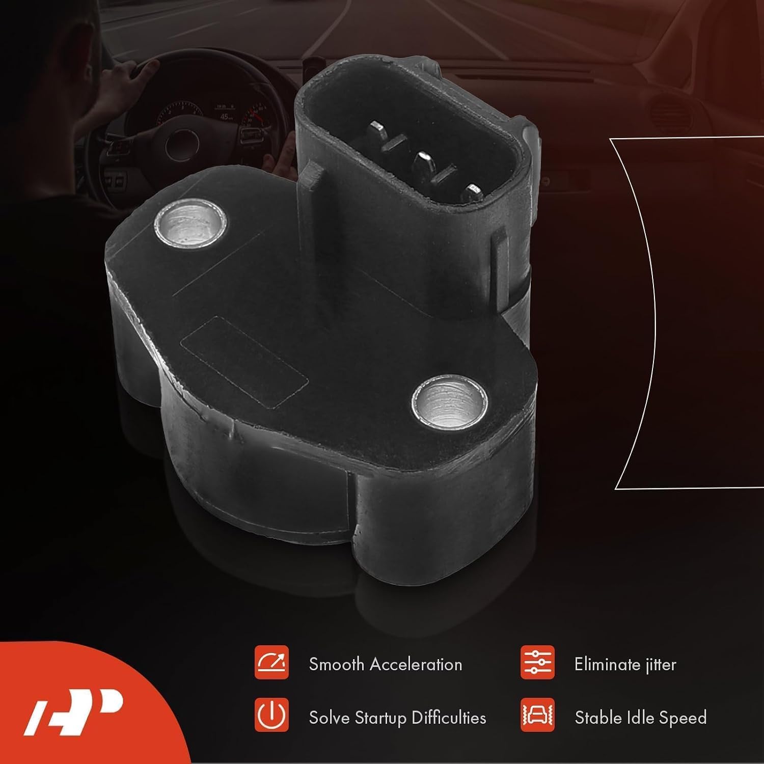 A-Premium TPS Throttle Position Sensor with 3-Pin Plug Compatible with Jeep Grand Cherokee Wrangler Cherokee 1997-2001 & Dodge Dakota 1997-2001, Viper 1998-2002 - Replace# 4874371AB, 4874371AC