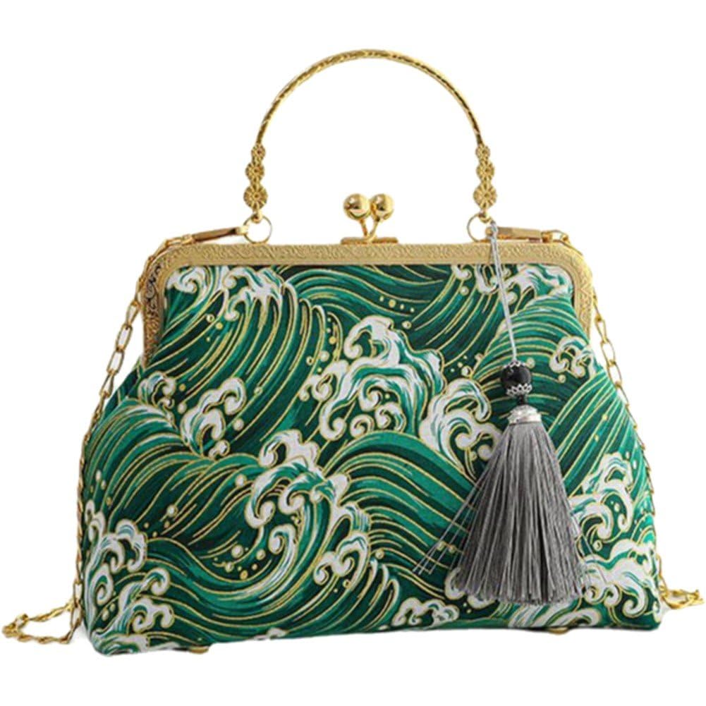 Rétro chaîne d'épaule messager pochettes à main dames style chinois grue