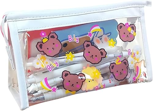 Funny live Estuche transparente impermeable para lápices con cremallera, bolsa transparente de PVC triángulo japonés para viajes  Pincel de disponible en Yaxa Colombia