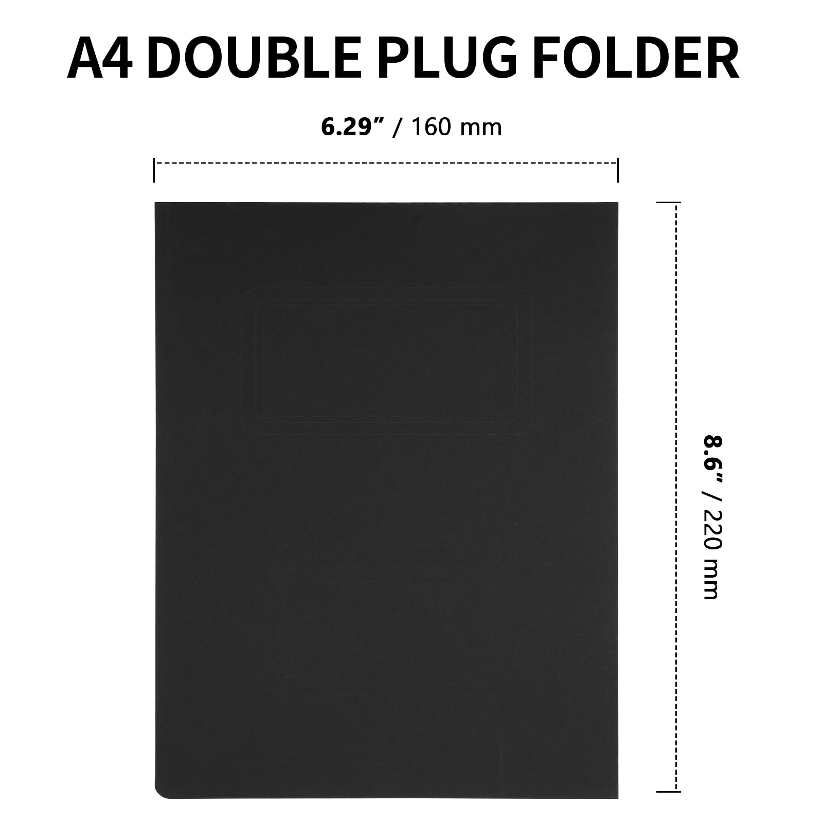 ZOENHOU 20 Pack Black Kraft Paper File Folders - Image 2