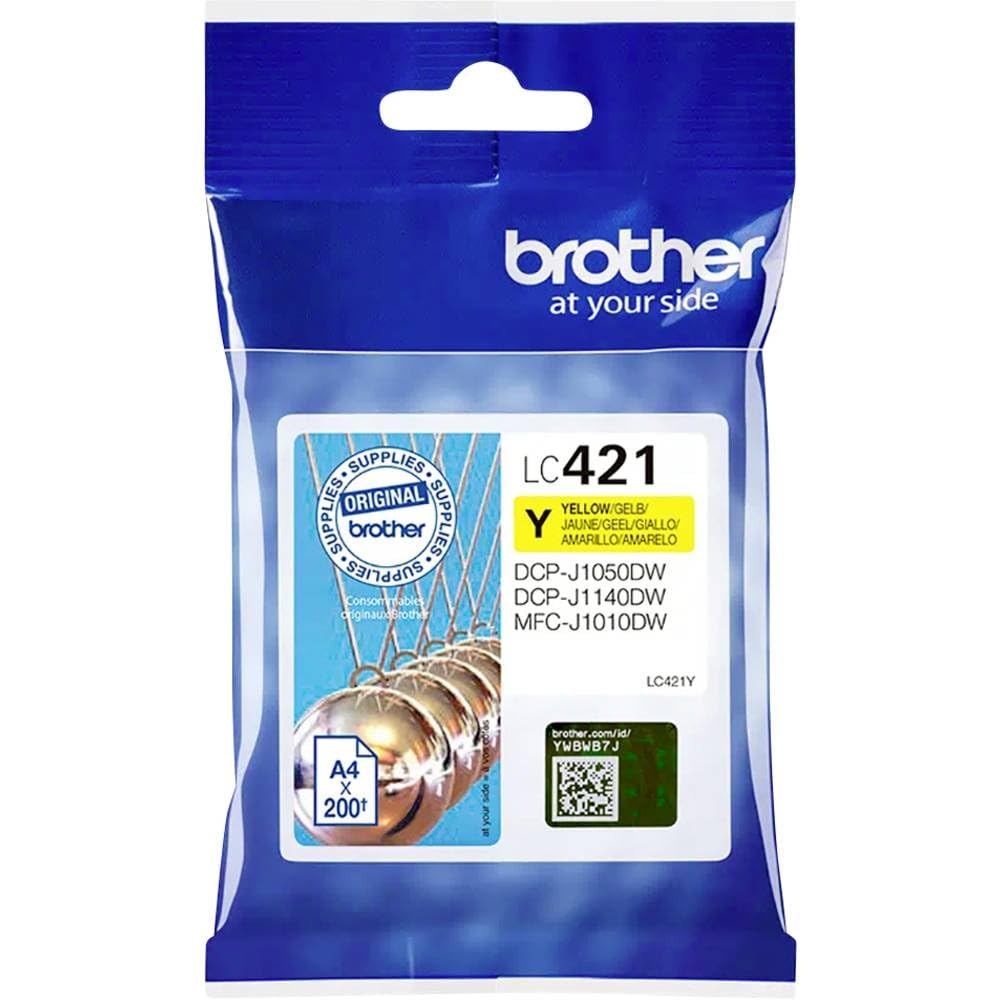 Brother LC421Y LC-421Y Tintenpatrone – Gelb für DCP-J1050DW, DCP-J1140DW, MFC-J1010DW