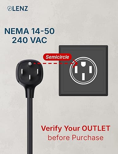 Miniatura 2 de LENZ Adaptador NEMA 14-50 compatible solo con el cargador móvil Tesla Gen 2 y 3, este adaptador se conecta a su toma de corriente de 240 V 14-50 a