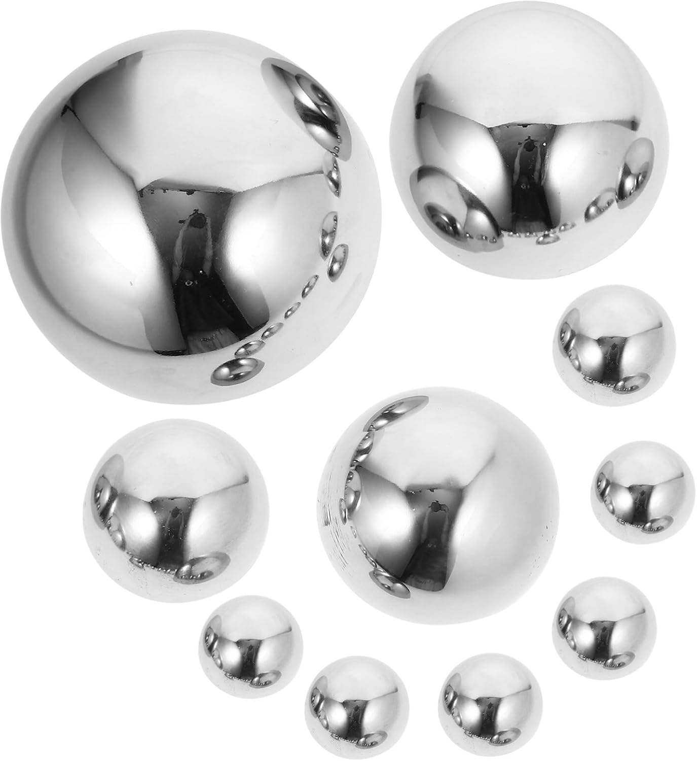 GANAZONO Stainless Steel Decorative Half Gazing Ball 6.3 Inch Polished Mirror Orb for Outdoor Garden Pond Patio D Cor Reflective Silver Sphere