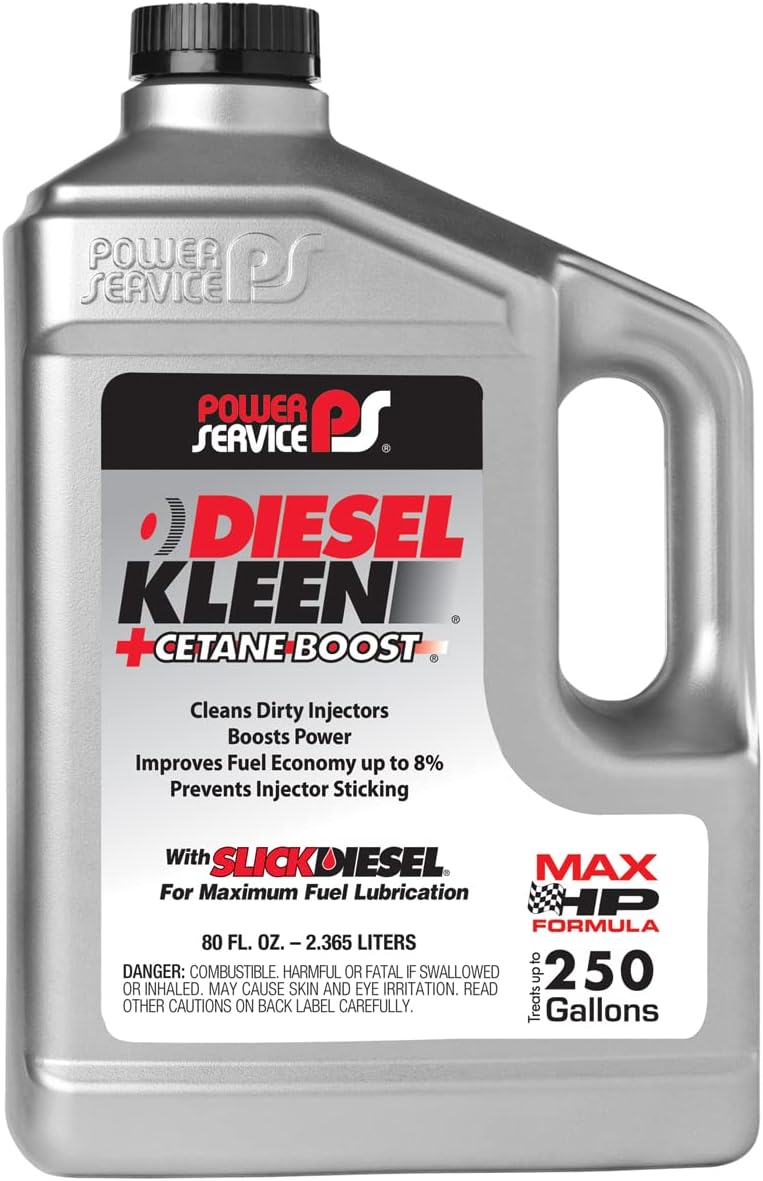 Power Service 03080-06 80 Ounce 03080 +Cetane Boost Diesel Kleen Fuel Additive-80 oz