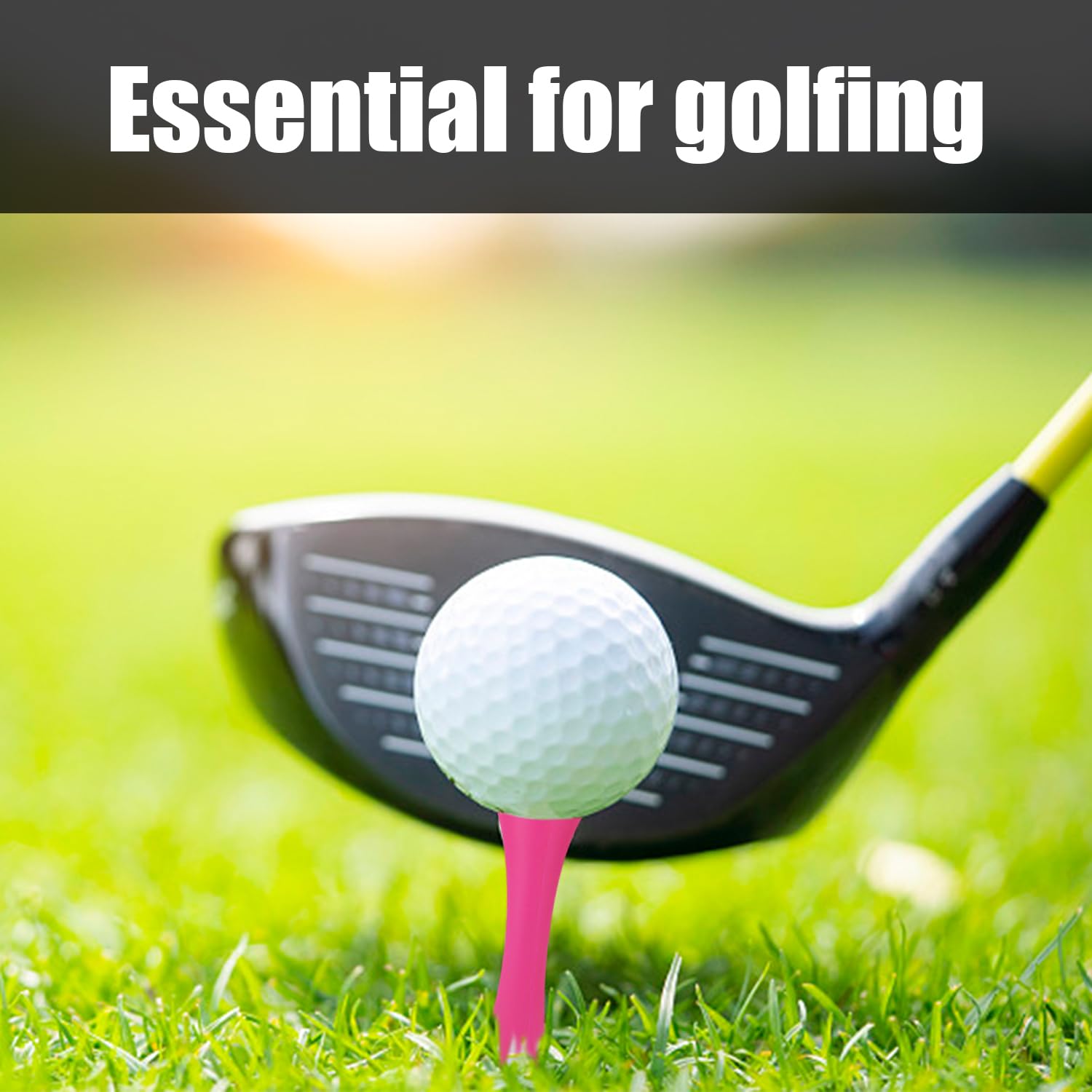 Juego de 100 tees de golf de plástico con diseño de castillo rosa