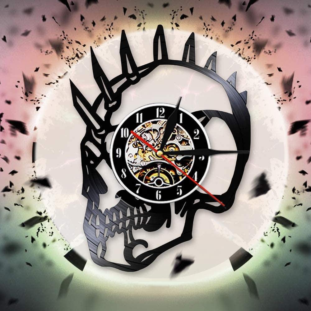 TIANZly Rude Dude Punk Skeleton Head Orologio da Parete retrò Tatuaggi per  Motociclisti Scary Skeleton Head Monster Vinyl Record Orologi da Parete :  Amazon.it: Casa e cucina