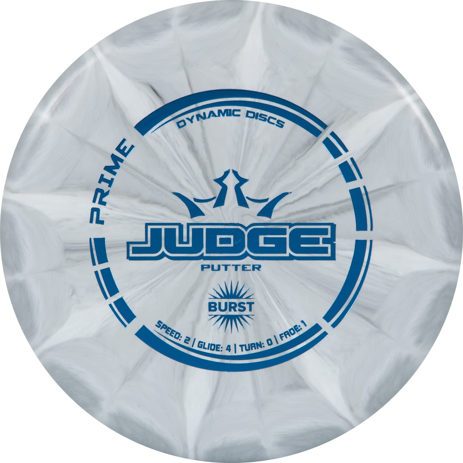 Dynamic Discs Prime Burst Judge Disc Golf Putter, Men and Women Frisbee Golf Putter, 170g Plus, Beaded Throwing Frisbee Golf Putter, Stable Disc Golf Flight, Stamp Color Will Vary, Gray