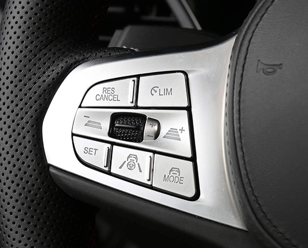 New Protective Steering Wheel Button Covers Compatible with BMW X5 G05 2019-2020 (A-Style)