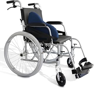 NYOrtho Wheelchair Lateral Support - L-Shape Padded Lateral Support Cushion with High-Performance Stretch Fabric Cover and Reversible Elastic Bands - Contoured Wheelchair Cushion for Better Posture