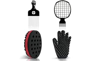 Upgrade Beginner Curling Sponge Brush Set for Natural Hair Texture