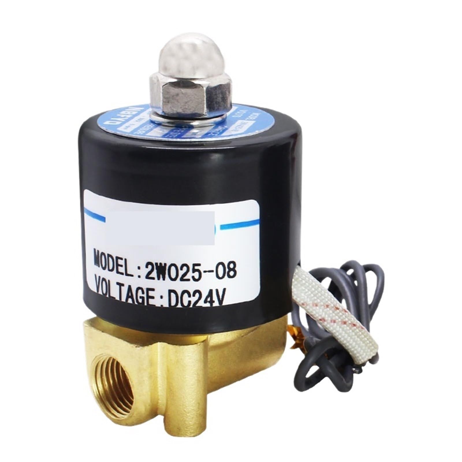 Uwjisltr 2W025-08 Ac220v 1Pc Normally Closed Solenoid Valve, Water Valve, 2W025-08 Dc24v/Ac220v 1/4 Brass Control Valve(2W025-08 Ac220v)