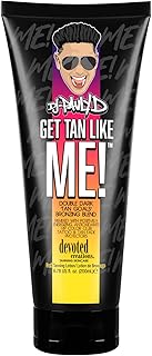 Devoted Creations DJ Pauly D Get Tan Like Me! Dark Tanning Lotion – Double Dark ‘Tan Goals’ Bronzing Blend – Remixed with Positively Energizing Antioxidants VIP Color Club Tattoo and Tan Fade Protectors – 6.78 oz.
