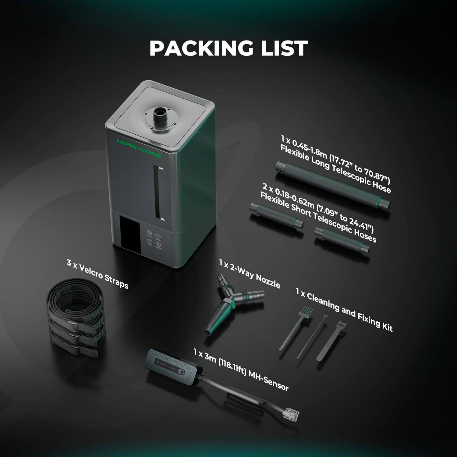 MARS HYDRO New Plant Humidifier 6L with Humidifier Automatic Refill Kit，No-Leak Seal for Grow Tent,Indoor Planting,Greenhouse