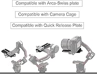 Vista 4 de Leftfoto Placa de liberación rápida para estabilizador de cardán DJI RS2/RS3/RS3-PRO/RSC2, con abrazadera estilo Arca Swiss