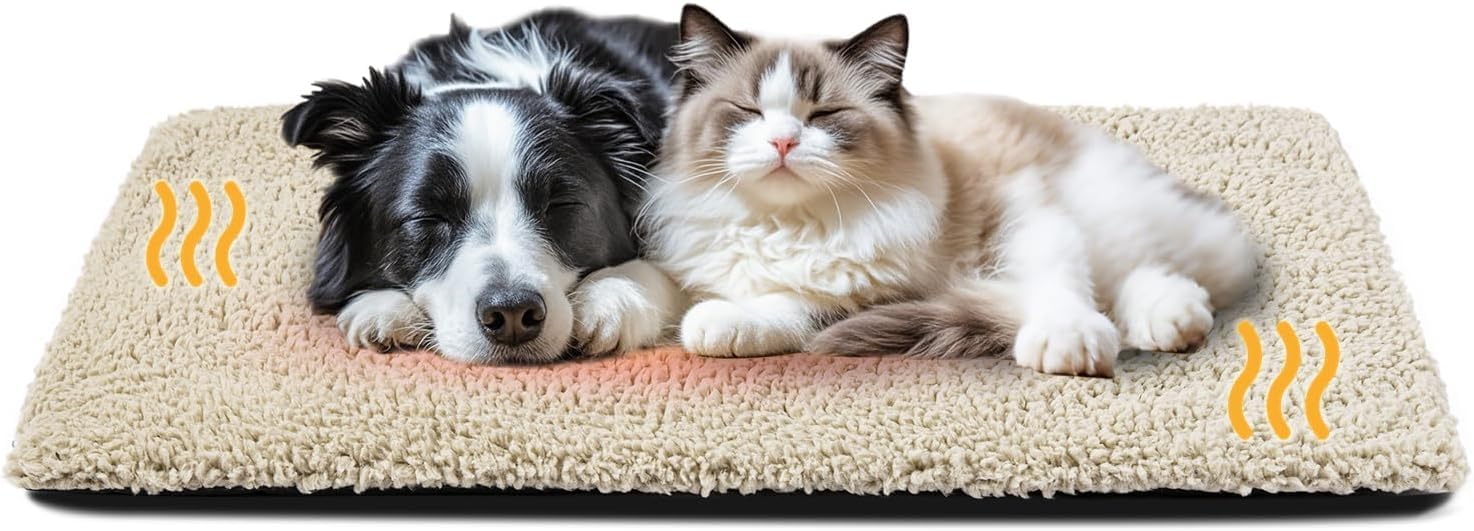 Durable Dog Bed Cat Self-Heating Pad, Artificial Pet Pad, Suitable for Cat and Dog Pet Cage Houses Suitable for Indoor Pets(48.0