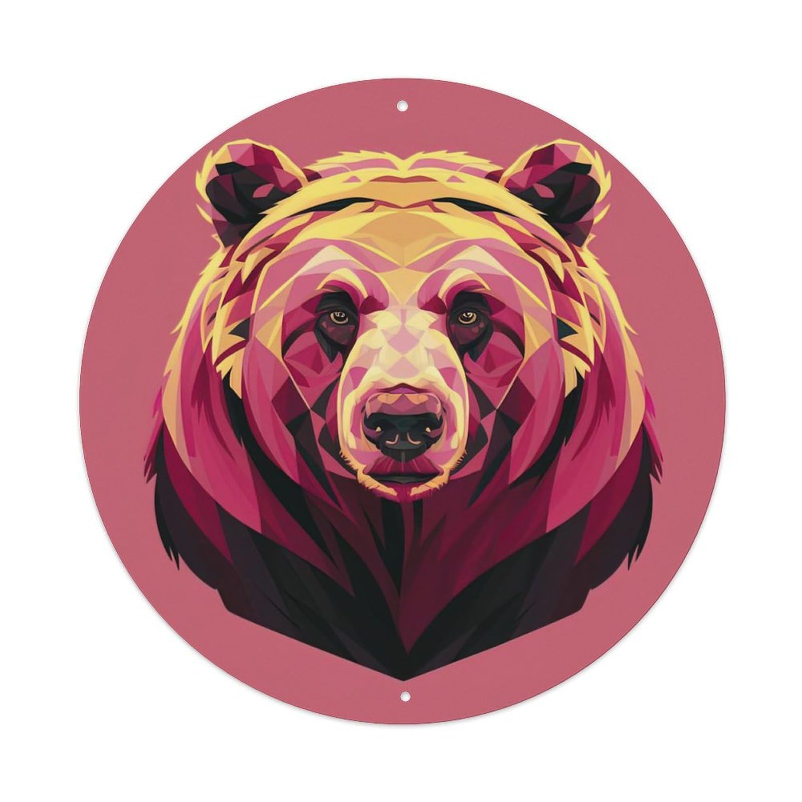 Animal Artwork Abstract Pandas Vintage Metal Tin Sign Plaque Wall Decor for Cafe, Club Bar, Office, Garden Metal Poster 8x8Inch
