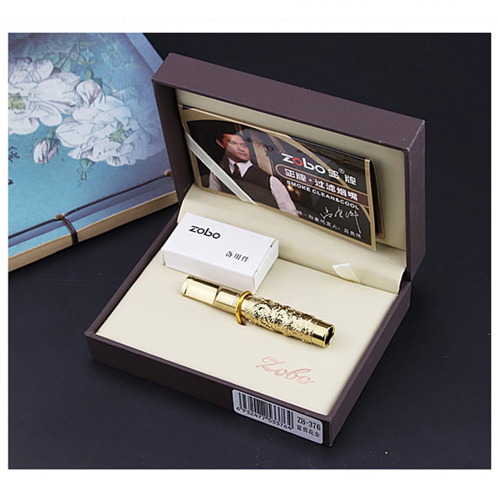 Bocchino Oro con Filtro da Uomo Bocchino con Incisione Per Sigarette Regular E Super Slim