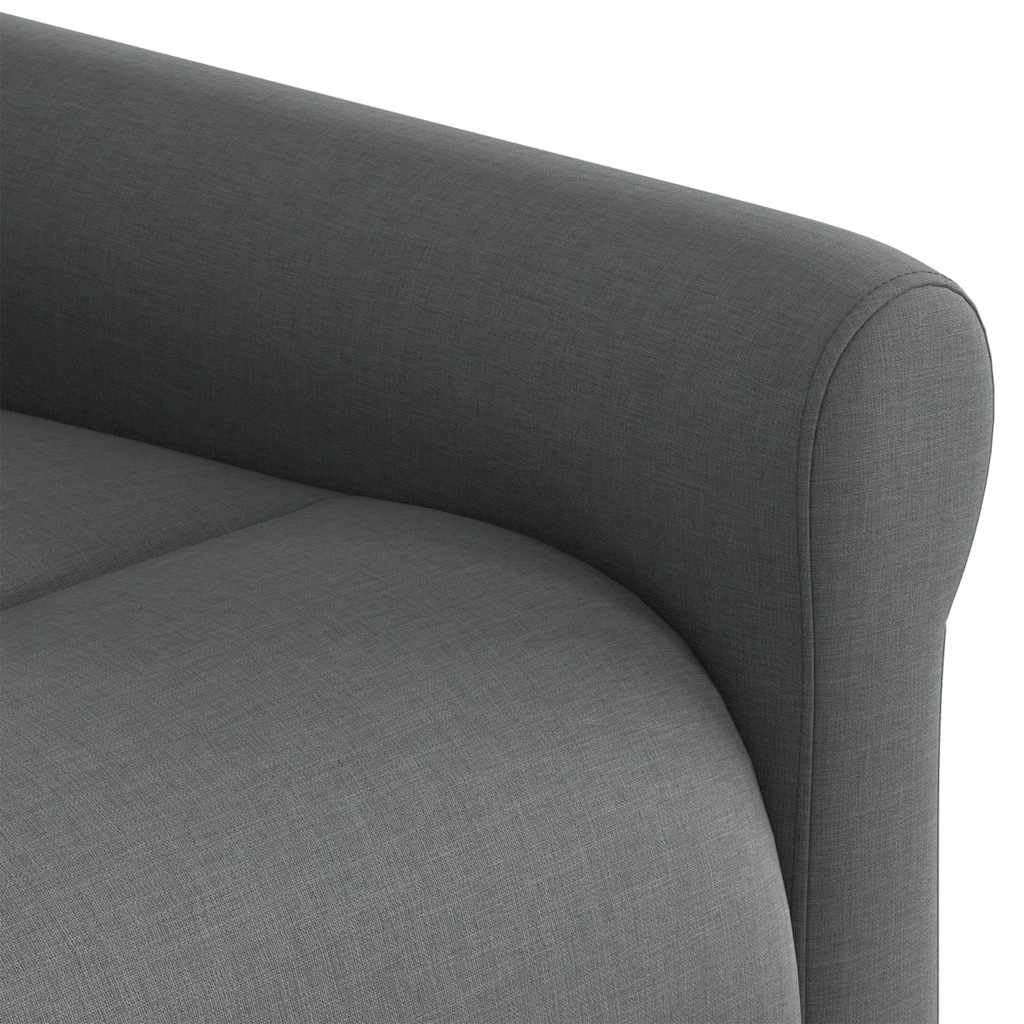 IKAYAA Sillón de Masaje Reclinable, Sillón De Relax, Sillon Masaje Relax Tela, Sillon Relax con Bolsillos Laterales Sofá Individual Sofá Relax Butaca Orejera para Salón Oficina Dormitorio Gris Oscuro
