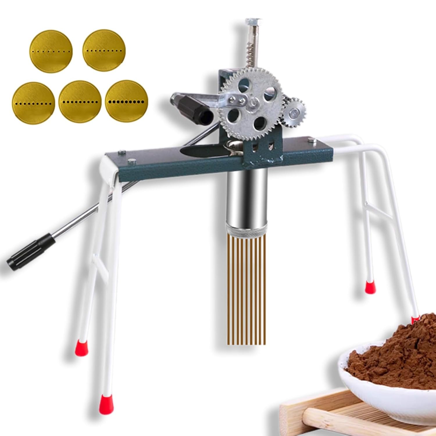 Ręczna maszyna do produkcji kadzidełek z regulowanym stojakiem, 5 foremek do kadzidełek (1,5-3,5 mm) do patyczków zapachowych DIY, idealne akcesorium do ręcznie robionych zapachów