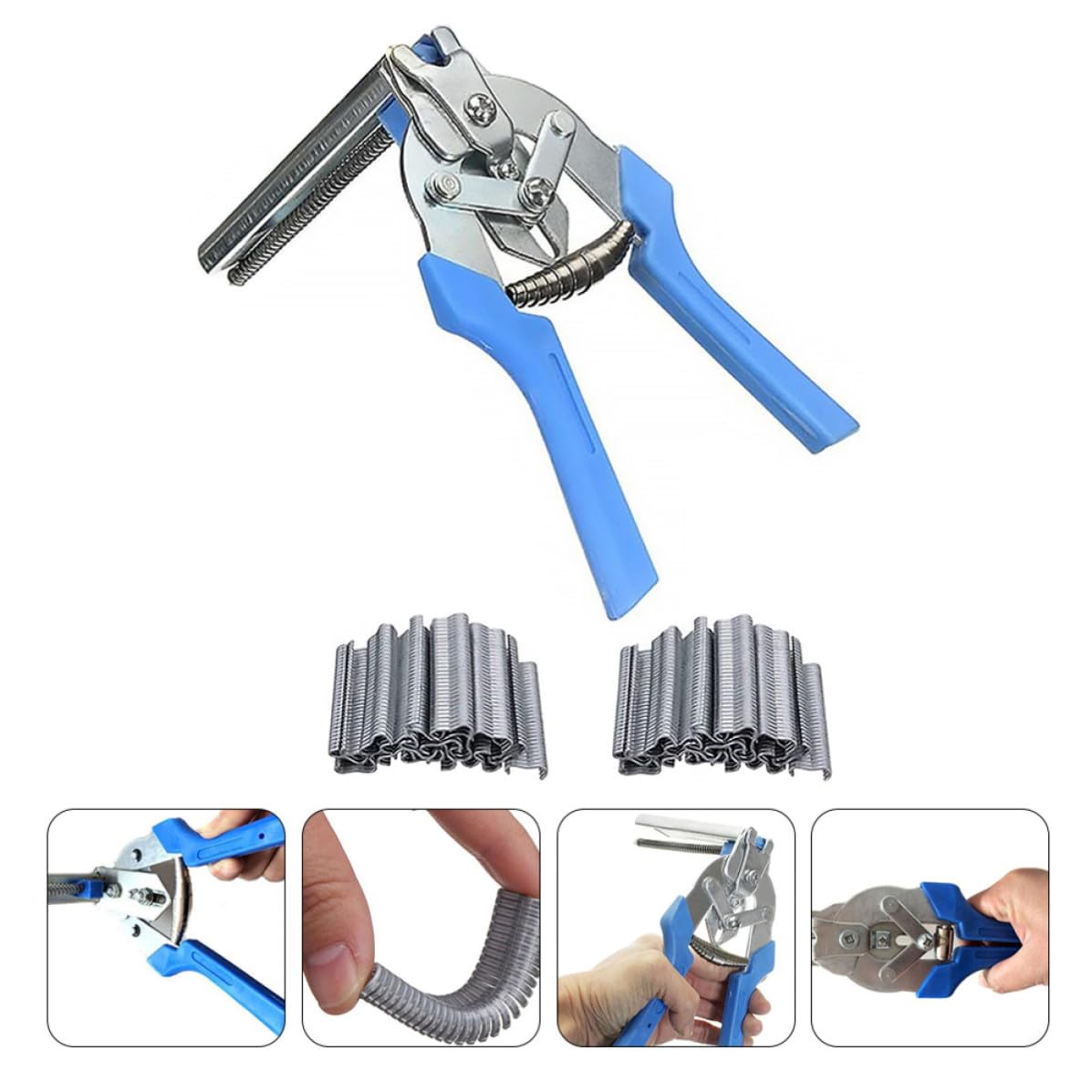 ifundom Alicate para Instalación de Anillos Pinza de Cierre de Anillo Acero Inoxidable y Plástico Semiautomático Instalación Rápida con Clip para Jaulas de Aves