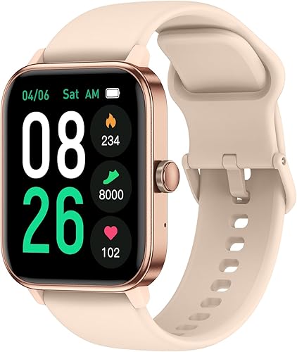 EURANS Reloj inteligente de 1.77 pulgadas, reloj de fitness con monitor de frecuencia cardíacasueño, contador de calorías, IP68, impermeable,